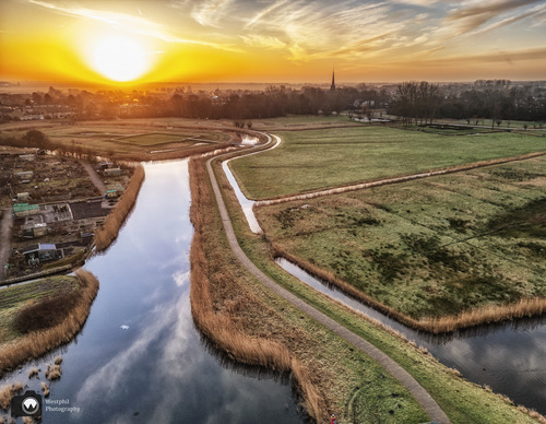 Dronefoto over nieuwburg
