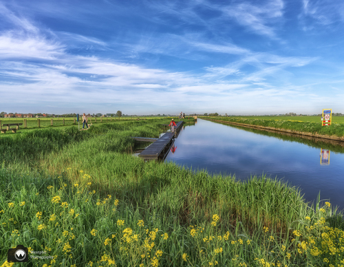 Laura wandelt op steiger 