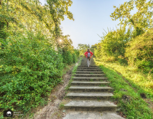 Our allopathic omhoog op stenen trap