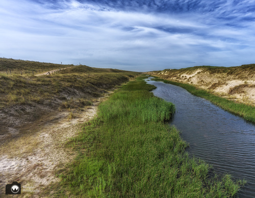duin met grasstrook en water