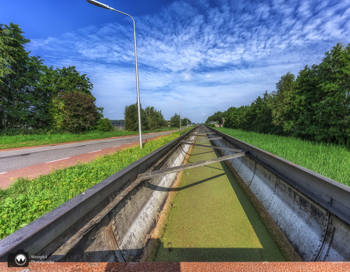 De uitstroomgoot gemaal Noorderlegmeer