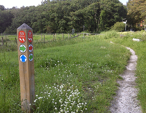Foto Rode route vanaf startpunt Aagtenpark